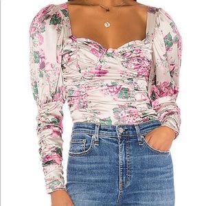 NEW For Love and Lemons Palais Floral Crop Top - Revolve - Size Small